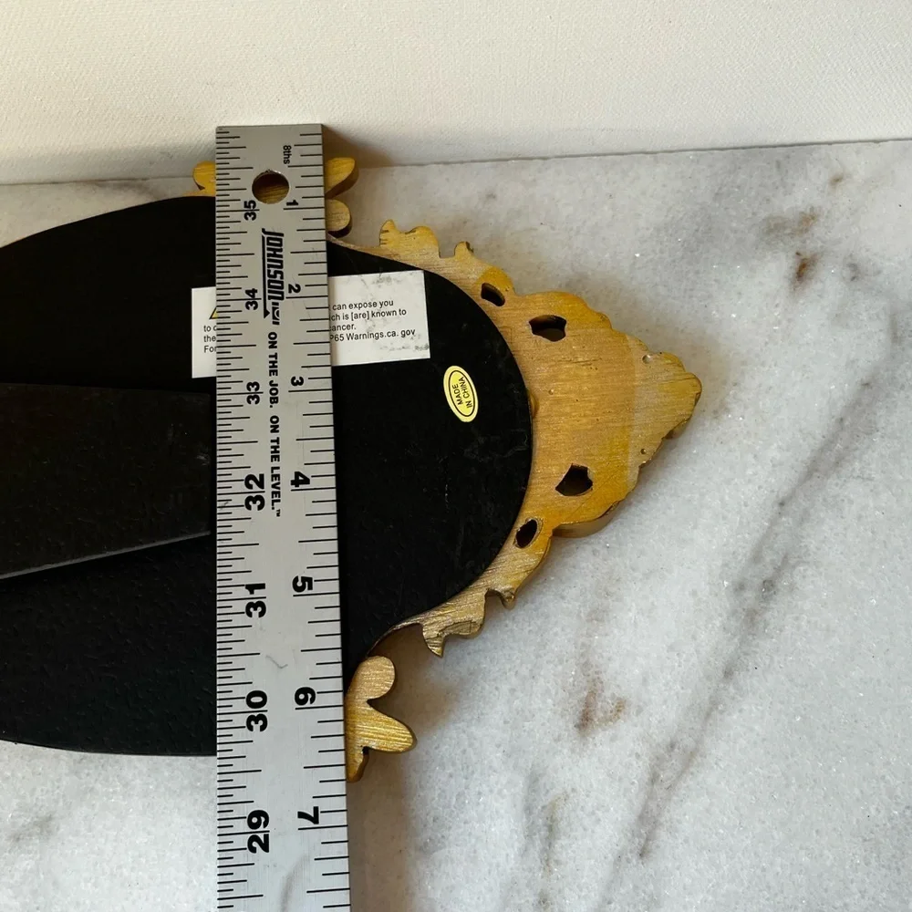 Ornate Gold and Black Decorative Mirror